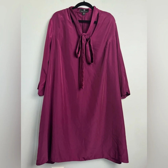 GB x Amanda Uprichard Long sleeve tie neck Shift dress size 3X - Picture 1 of 6